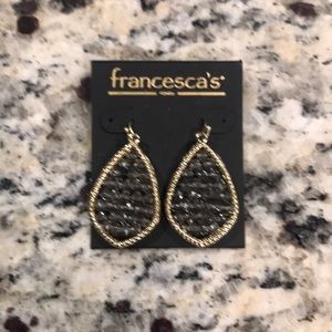 NWT Francescas gold and silver statement earrings